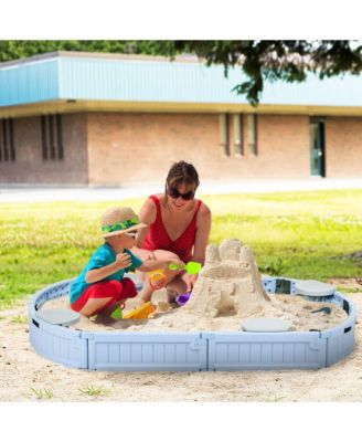 Kids Outdoor box with Seat Board, Cover, Light