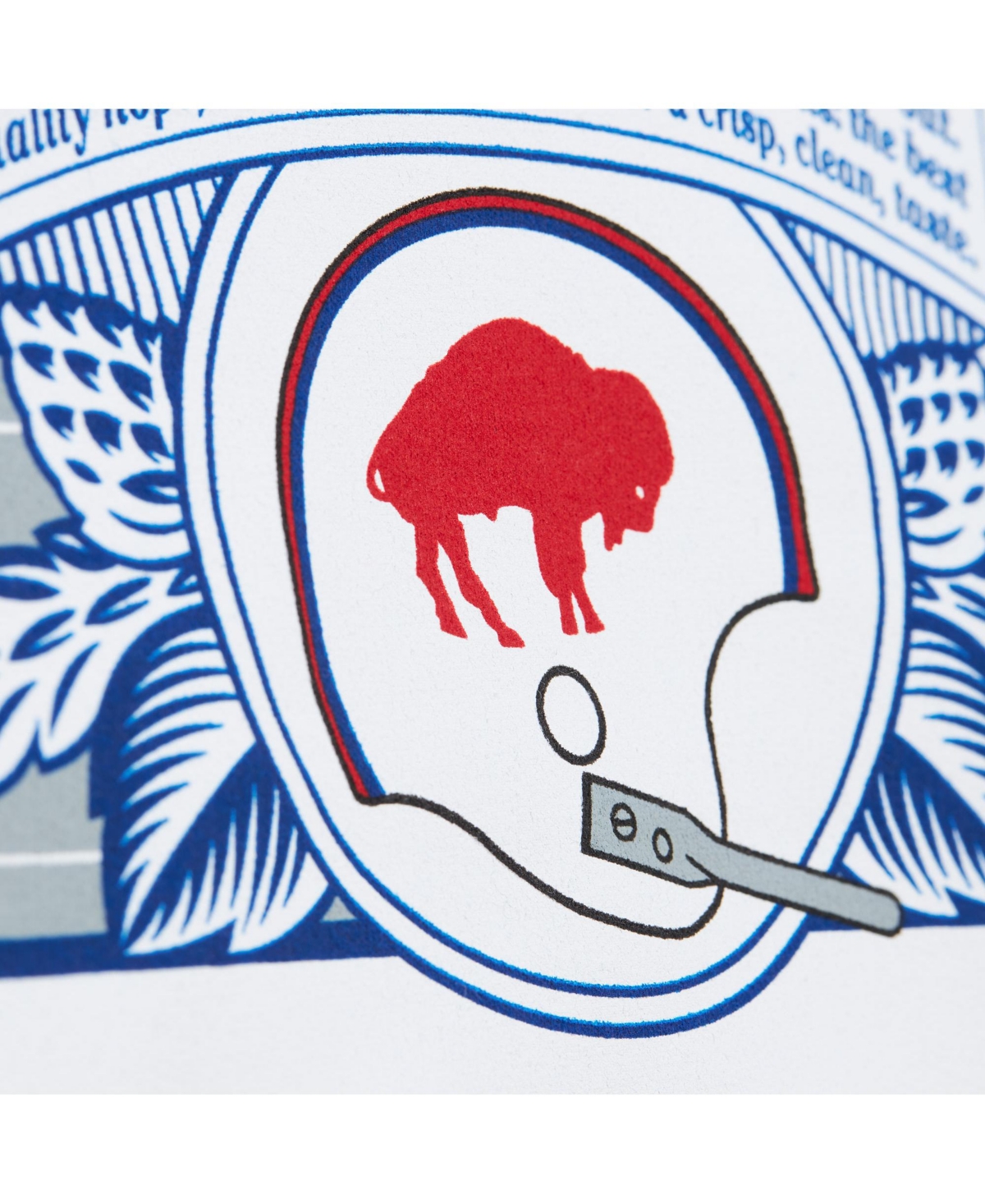 Mitchell & Ness X Bud Light Men's White Buffalo Bills The Crest Pullover Sweatshirt In White