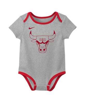 Baby Boys and Girls Chicago Bulls Three-Pack Bodysuit Set