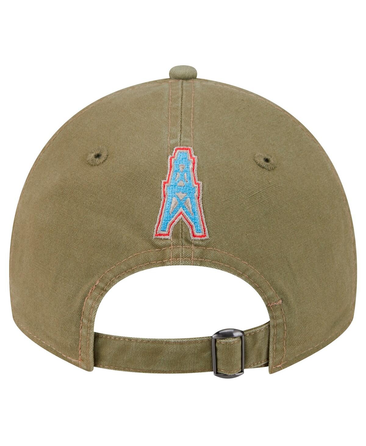 New Era Men's Olive Tennessee Titans Oilers Throwback City Originals Lifestyle 9twenty Adjustable Hat In Olive