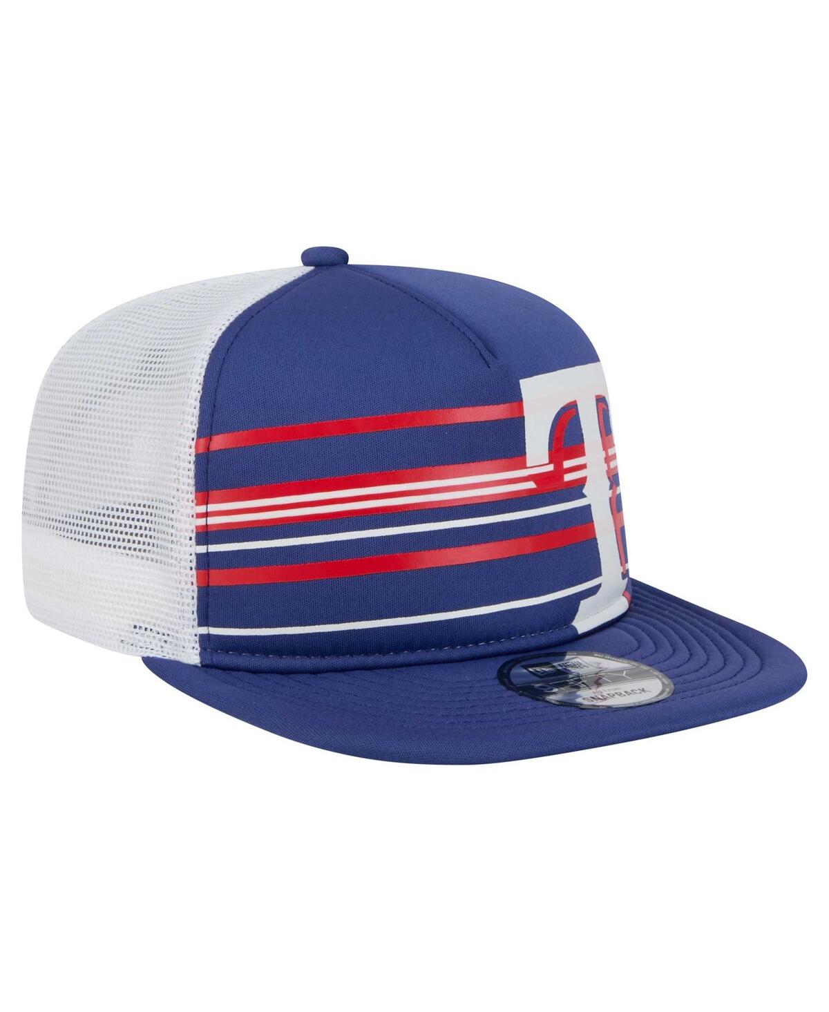 NEW ERA MEN'S ROYAL TEXAS RANGERS 9FIFTY A-FRAME TRUCKER SNAPBACK HAT 