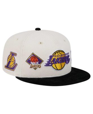 Men's Cream Los Angeles Lakers Two-Tone 9FIFTY Snapback Hat