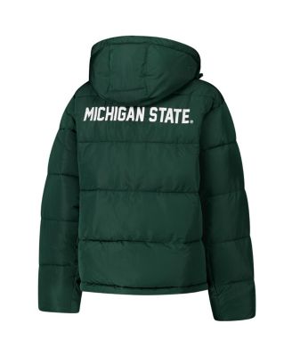 Women's Green Michigan State Spartans Puffer Jacket
