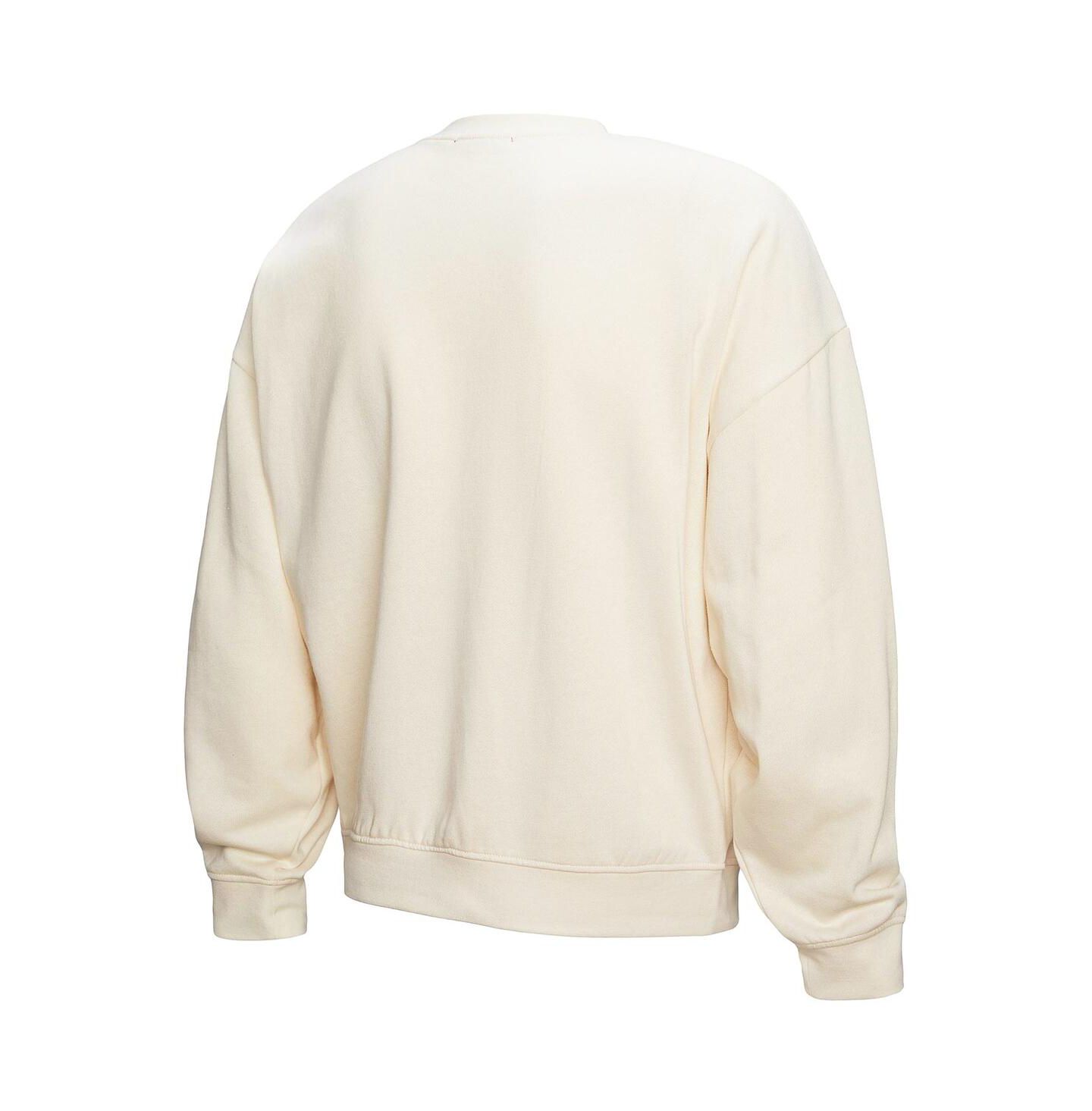 Женская толстовка Mitchell & Ness Cream Philadelphia 76ers Oversprayed Pullover — фото 2