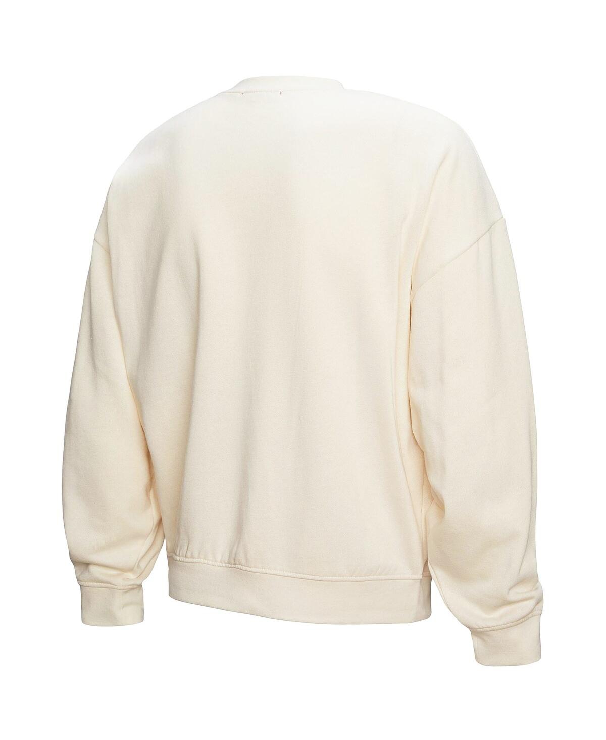 Mitchell & Ness Women's Cream New York Knicks Brush Bucket Pullover Sweatshirt In Cream