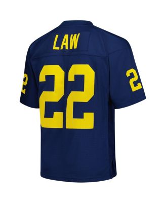Men's Ty Law Navy Michigan Wolverines 1994 Legacy Jersey