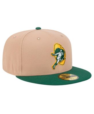 Men's Tan/Green Bay Packers Throwback Logo Main 59FIFTY Fitted Hat