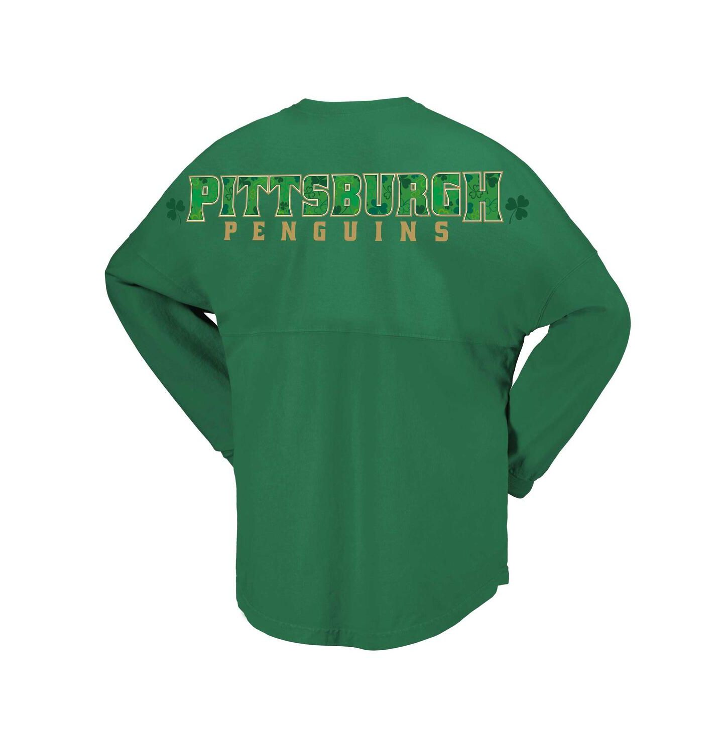 Женская футболка Fanatics Kelly Green Pittsburgh Penguins St. Patrick's Day Spirit Jersey — фото 2
