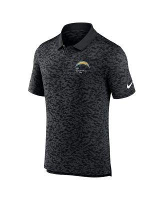 Men's Black Los Angeles Chargers Pique Fashion Performance Polo
