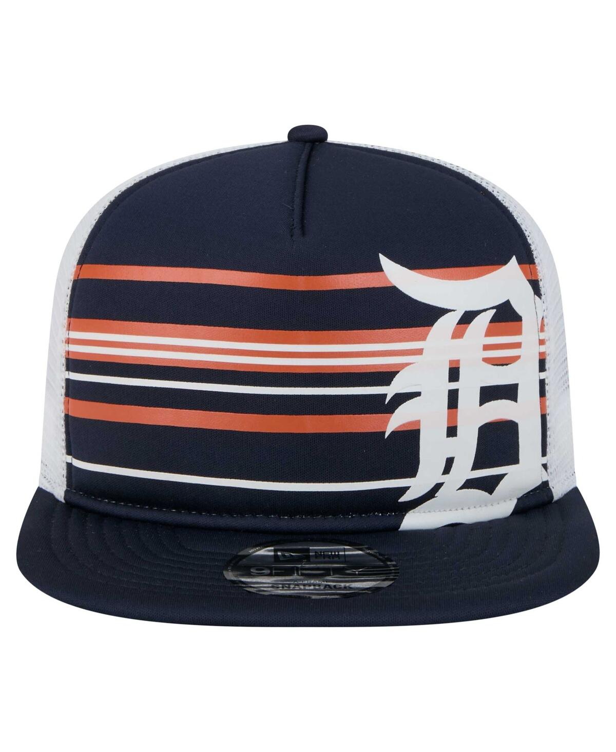 NEW ERA MEN'S NAVY DETROIT TIGERS 9FIFTY A-FRAME TRUCKER SNAPBACK HAT 