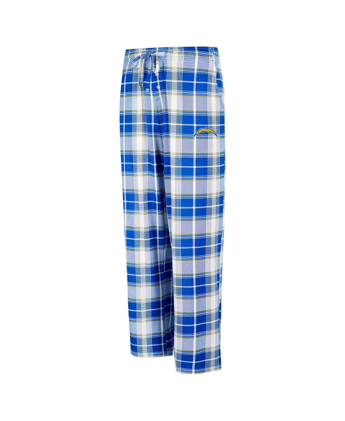 Concepts Sport Women's Royal Los Angeles Chargers Ashford Plaid Knit Pants In Royal