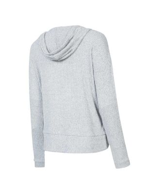 Women's Gray Miami Dolphins Juniper Long Sleeve Hoodie T-Shirt Shorts Set