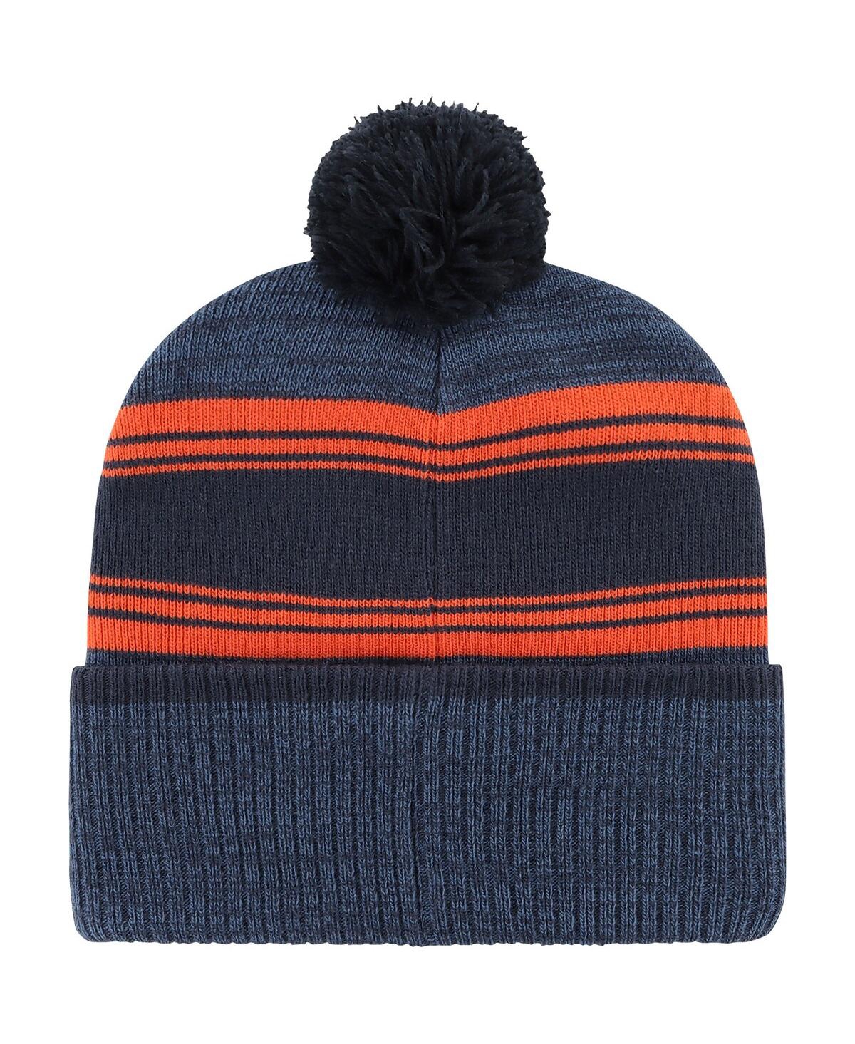 47 Brand Men's Navy Denver Broncos Fadeout Cuffed With Pom Knit Hat In Navy
