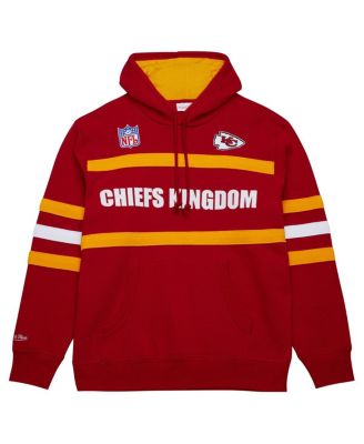 Men's Red Kansas City Chiefs Vintage Logo Head Coach Fleece Pullover Hoodie