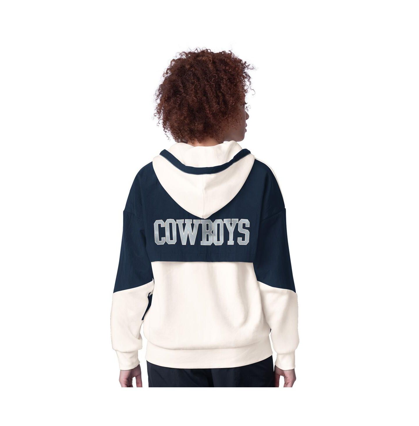 Женское худи Starter White Dallas Cowboys Scrimmage Full-Zip — фото 2