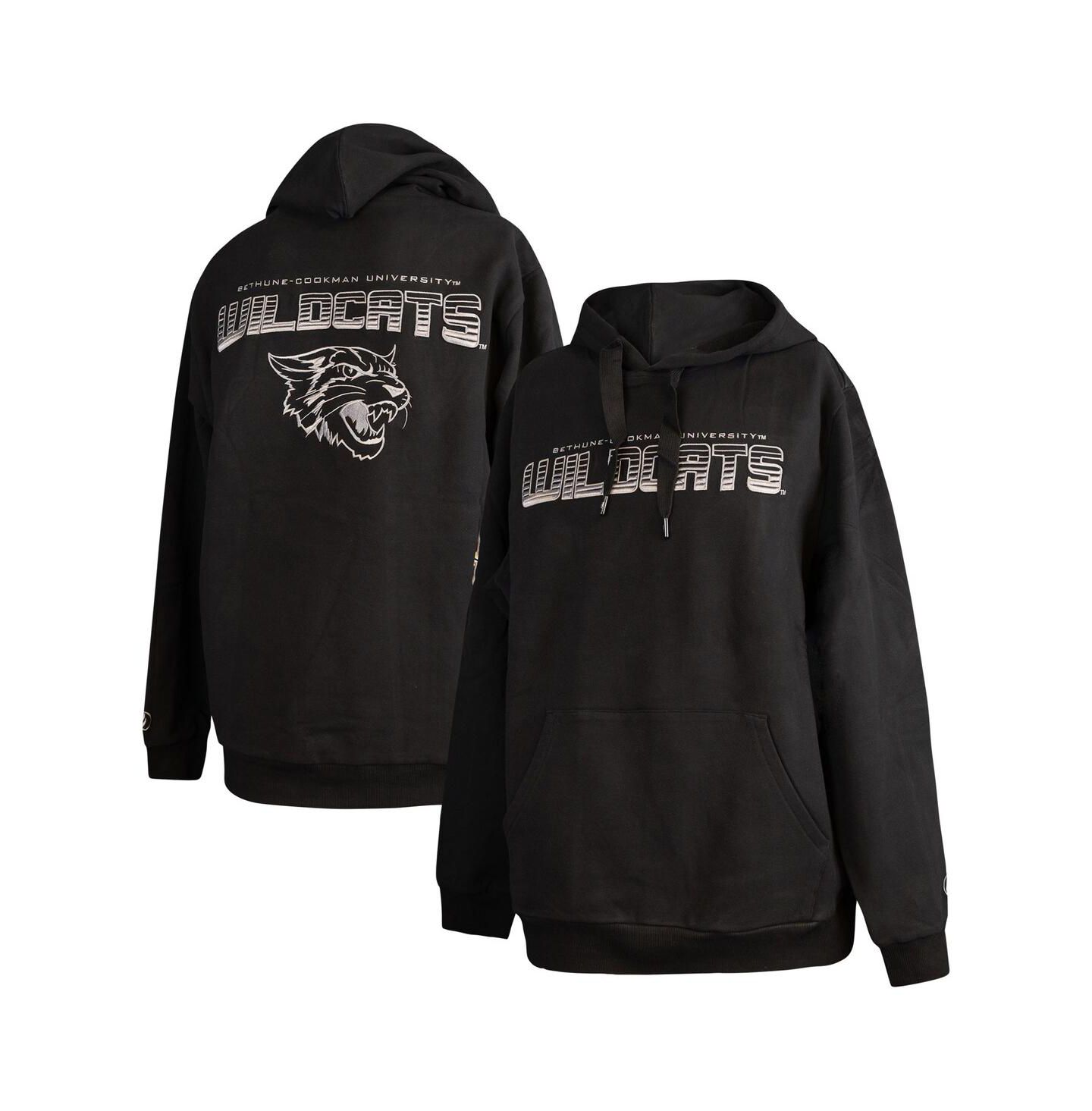 Мужское худи FISLL Black Bethune-Cookman Wildcats Puff Print Sliced Pullover — фото 1