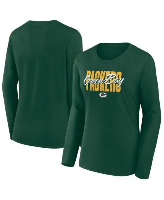 Fanatics - Women's Green Green Bay Packers Long Sleeve Scoop Neck T-Shirt