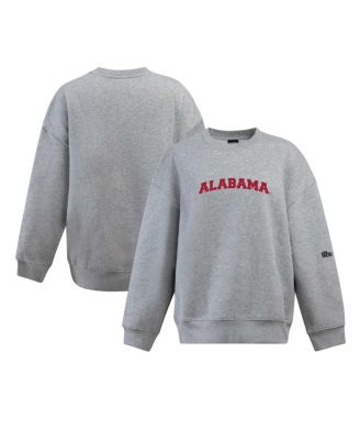 Hype And Vice - Women's Heather Gray Alabama Crimson Tide Offside Pullover Sweatshirt