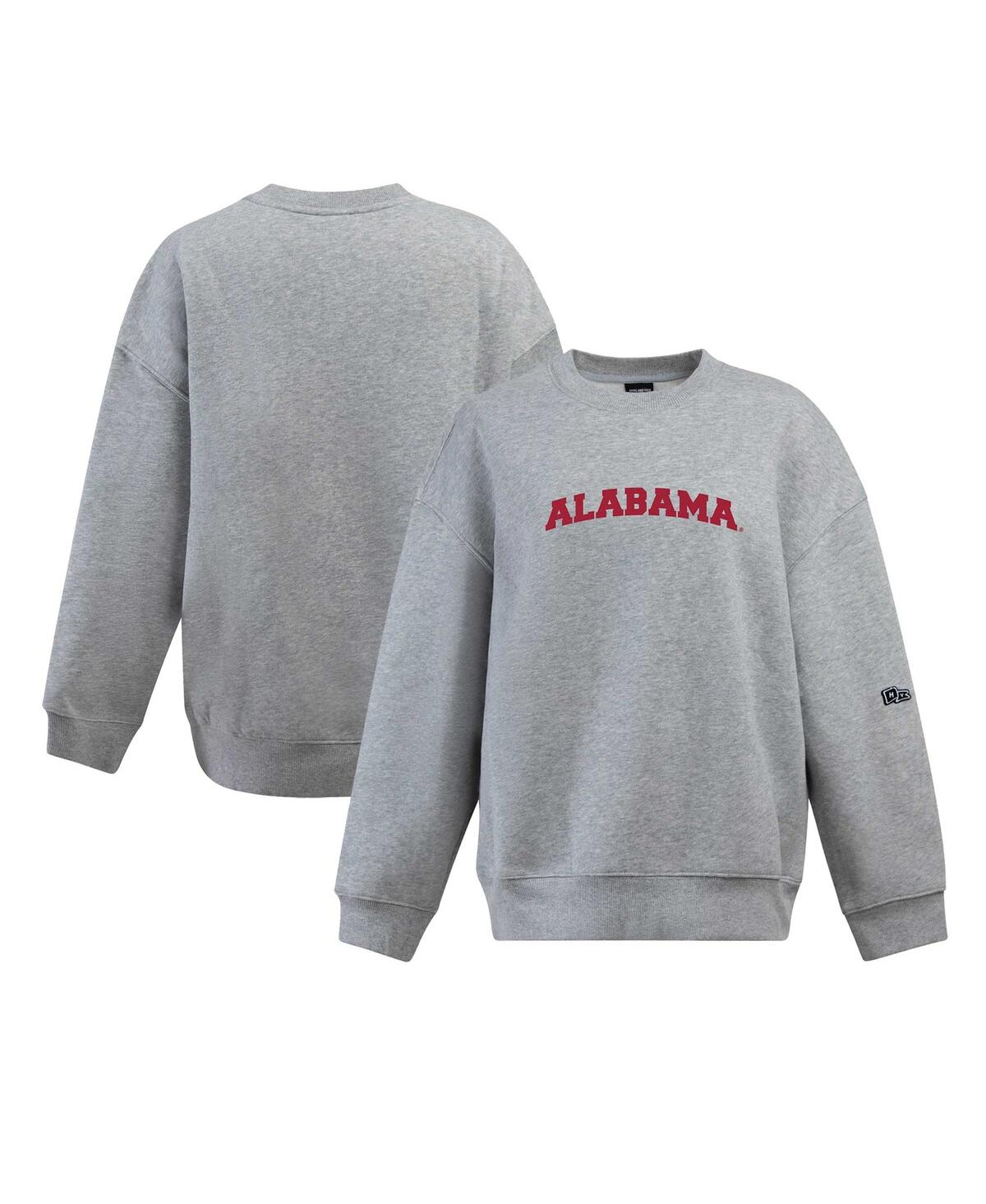 Women's Heather Gray Alabama Crimson Tide Offside Pullover Sweatshirt - Heather Gray