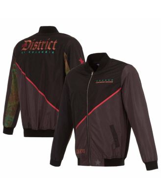 JH Design - Men's Black Washington Wizards 2023/24 City Edition Full-Zip Bomber Jacket