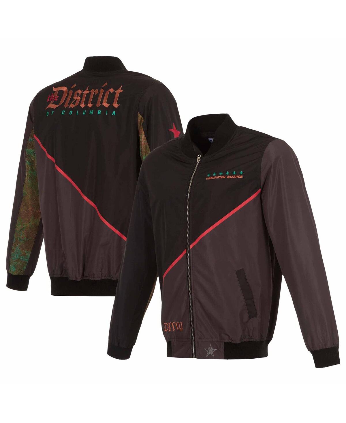 Men's Black Washington Wizards 2023/24 City Edition Full-Zip Bomber Jacket - Black