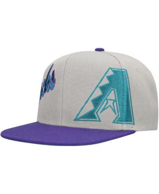 Mitchell & Ness - Men's Gray Arizona Diamondbacks Knock Out Panel Snapback Hat