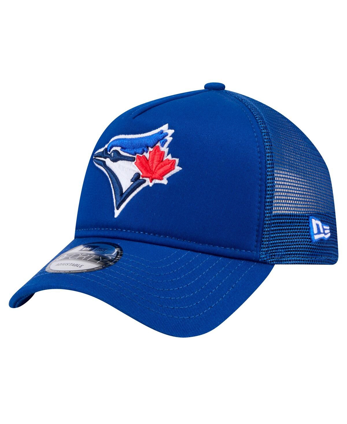 New Era Men's Royal Toronto Blue Jays 9forty A-frame Trucker Adjustable Hat In Royal