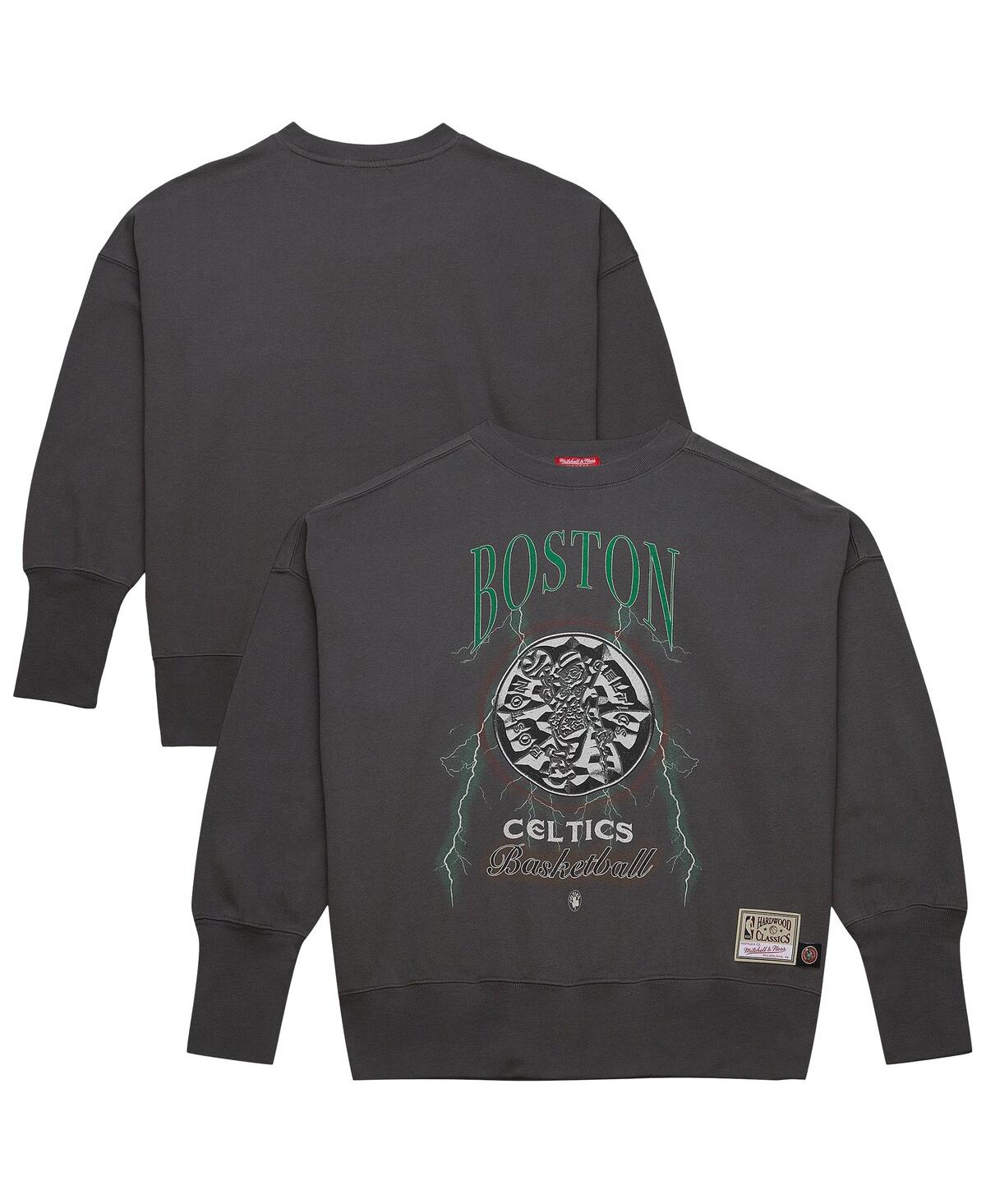 Mitchell & Ness Women's Charcoal Boston Celtics Hardwood Classics Lightweight Pullover Sweatshirt In Charcoal