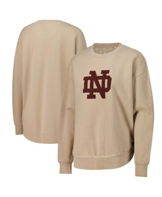 Pressbox - Women's  Tan Notre Dame Fighting Irish Poncho Fleece Pullover Sweatshirt