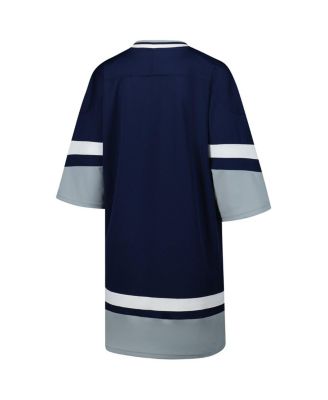 Women's Navy Dallas Cowboys Slap Shot V-Neck 3/4 Sleeve Sneaker Dress