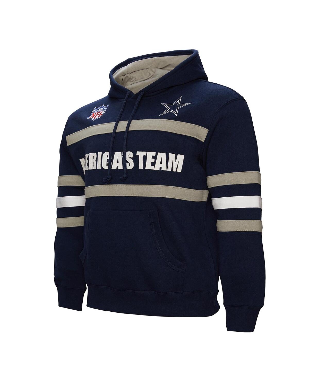 Mitchell & Ness Men's Navy Dallas Cowboys America's Team Head Coach Pullover Hoodie In Navy