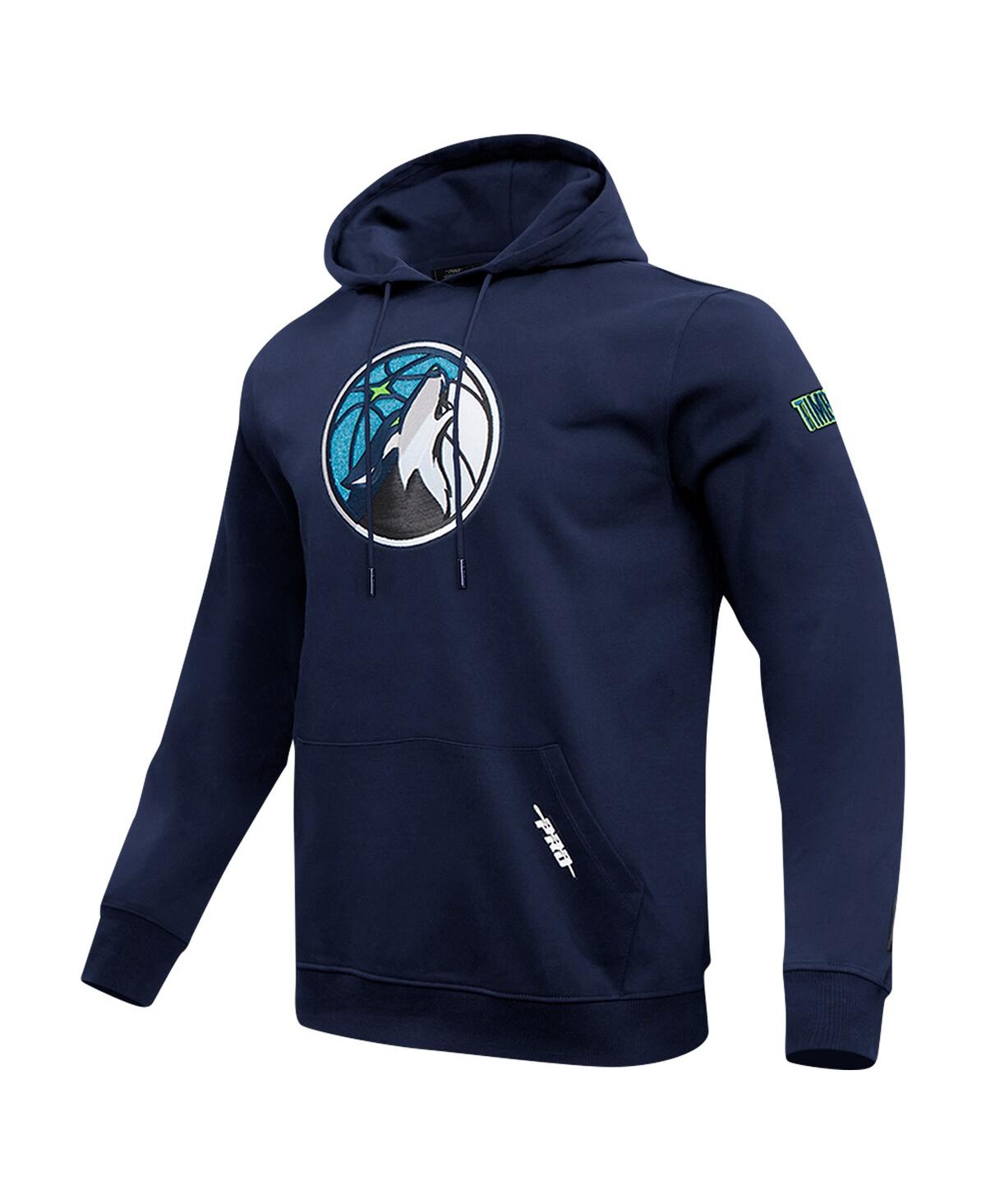 Pro Standard Men's Navy Minnesota Timberwolves Split Logo Pullover Hoodie In Navy