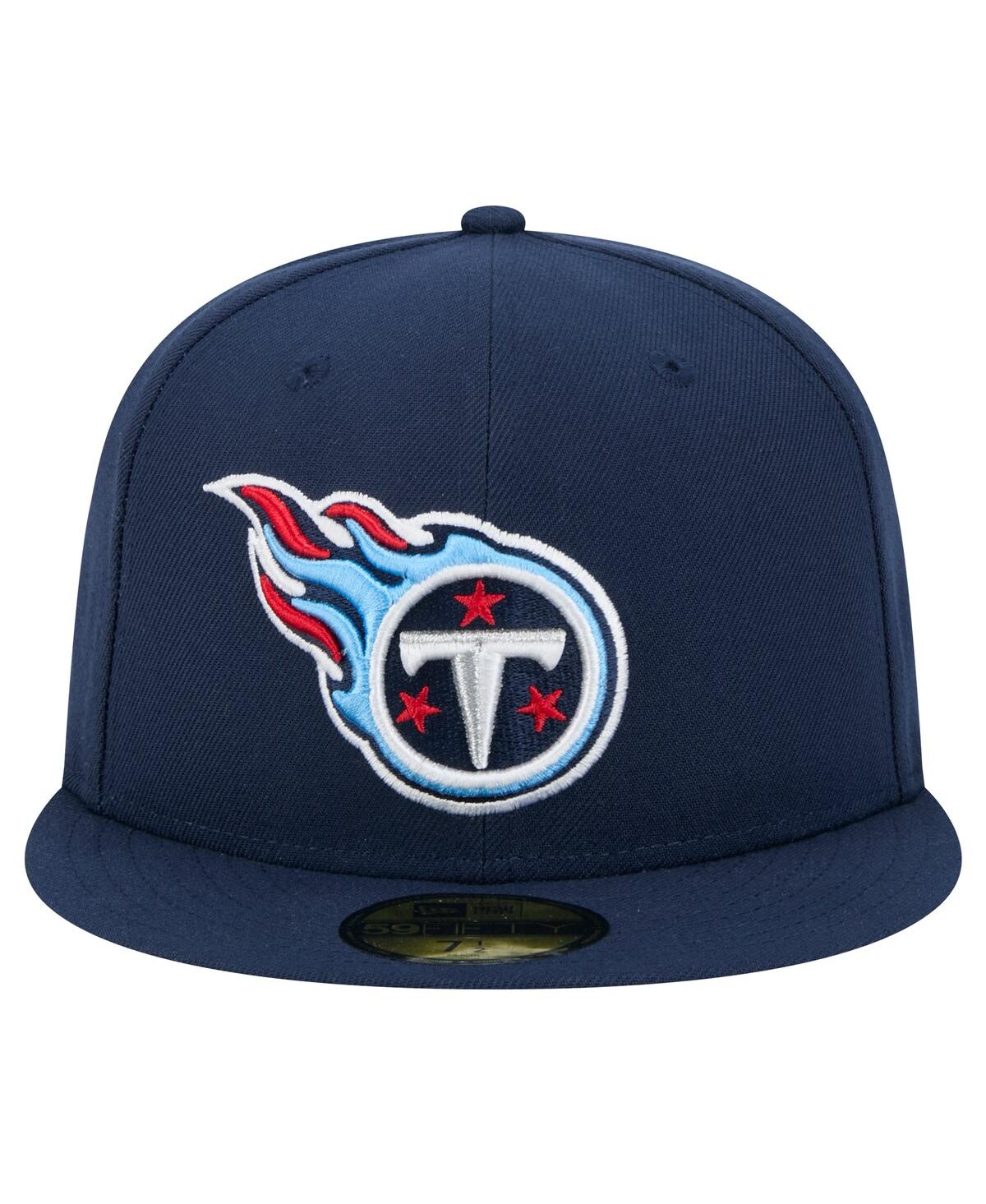 New Era Men's Navy Tennessee Titans Main 59fifty Fitted Hat In Navy
