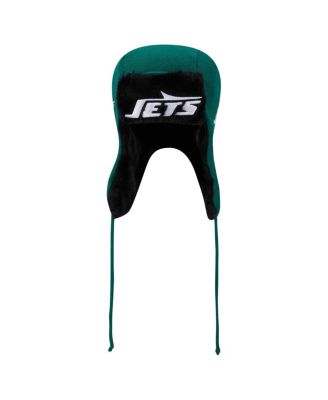 Men's Green New York Jets Helmet Head Trapper Knit Hat