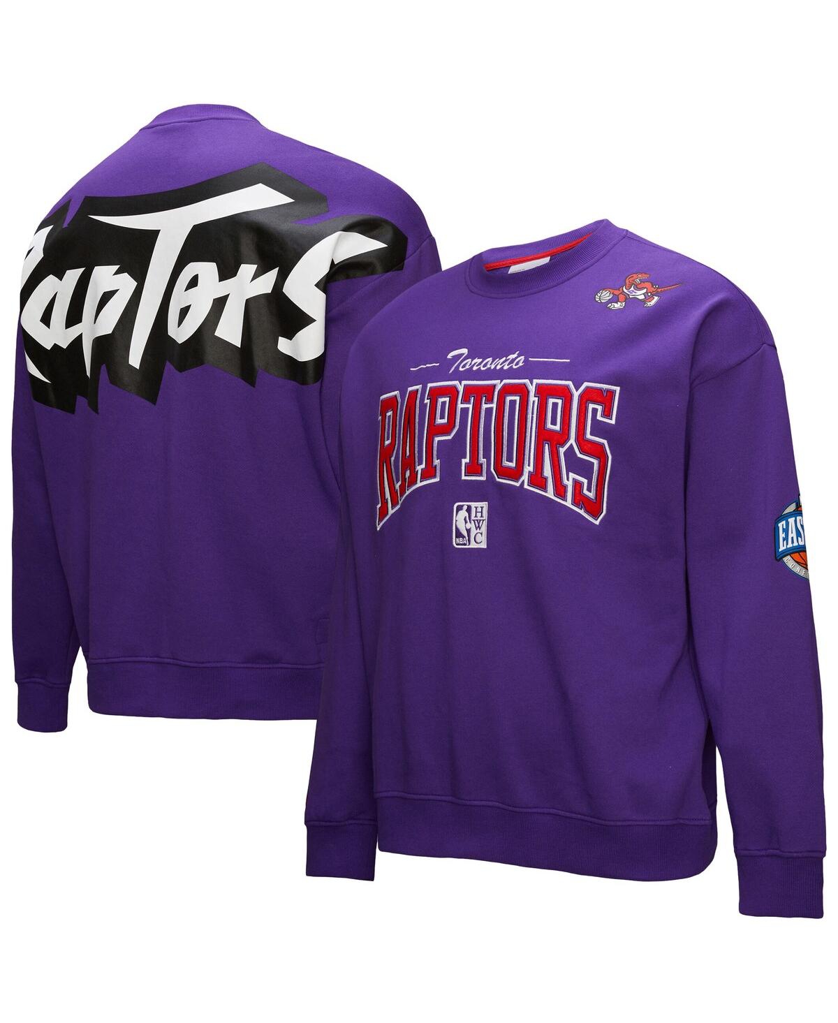 Mitchell & Ness Men's Purple Toronto Raptors Hardwood Classics There Back 2.0 Vintage Pullover Sweatshirt In Purple