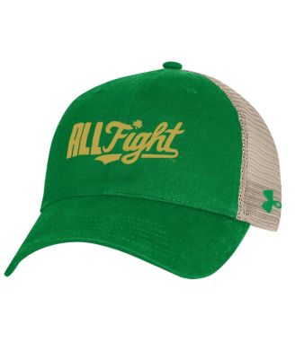 Under Armour - Men's Kelly Green Notre Dame Fighting Irish Performance Cotton Trucker Adjustable Hat