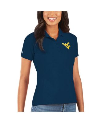 Antigua - Women's  Navy West Virginia Mountaineers Legacy Pique Polo