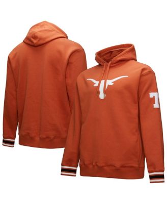 Mitchell & Ness - Men's Texas Orange Texas Longhorns Chainstich Fleece Pullover Hoodie