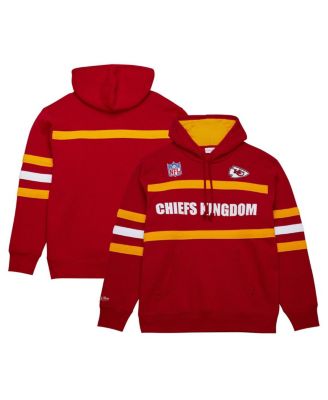Men's Red Kansas City Chiefs Vintage Logo Head Coach Fleece Pullover Hoodie