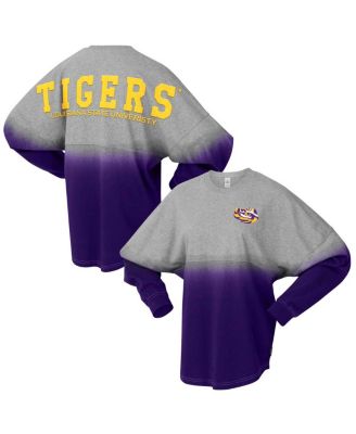 Spirit Jersey - Men's and Women's  Purple/Gray LSU Tigers Ombre Long Sleeve T-Shirt