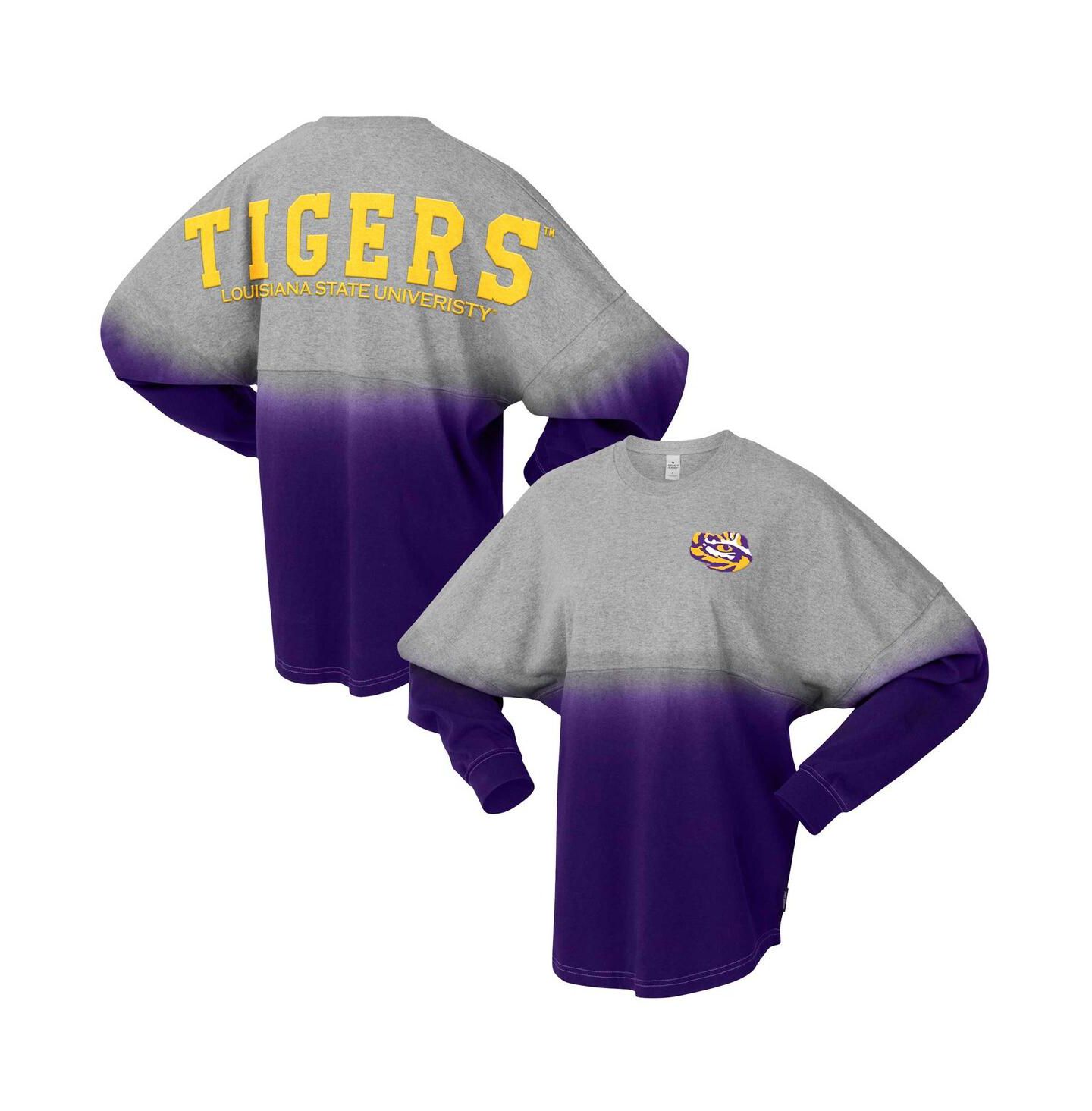 Футболка Spirit Jersey Purple/Gray LSU Tigers Ombre Long Sleeve — фото 1