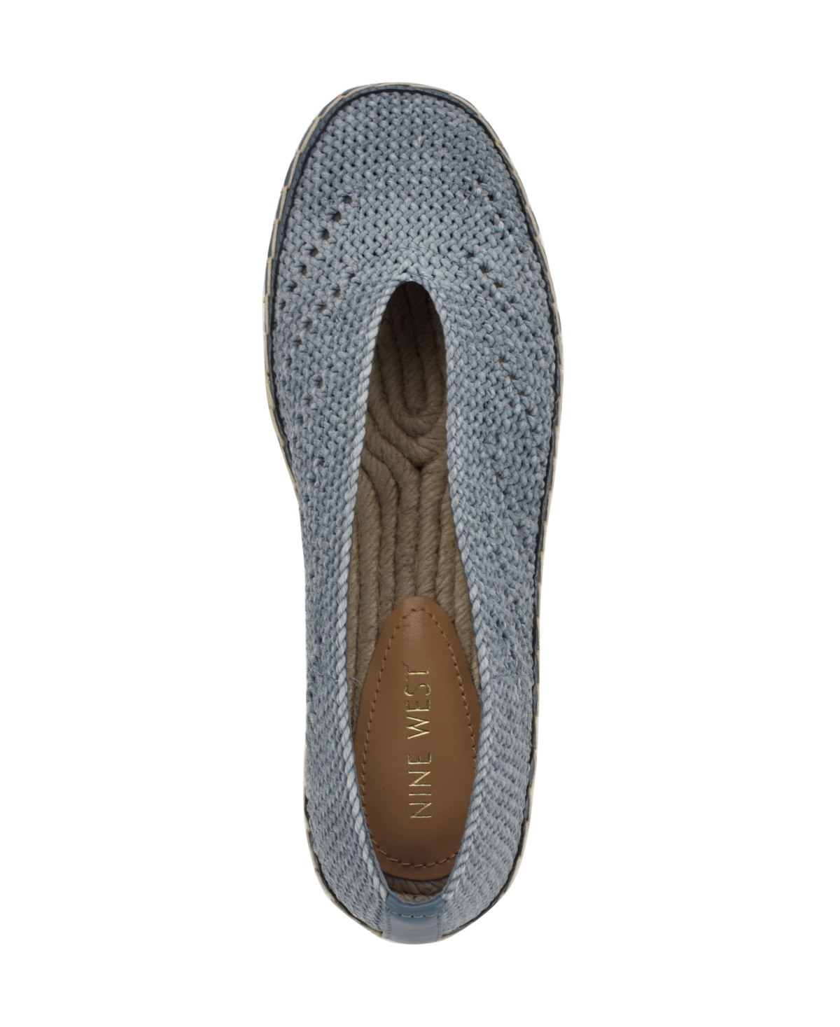 Shop Nine West Women's Rorie Woven Slip-on Espadrille Flats In Medium Blue