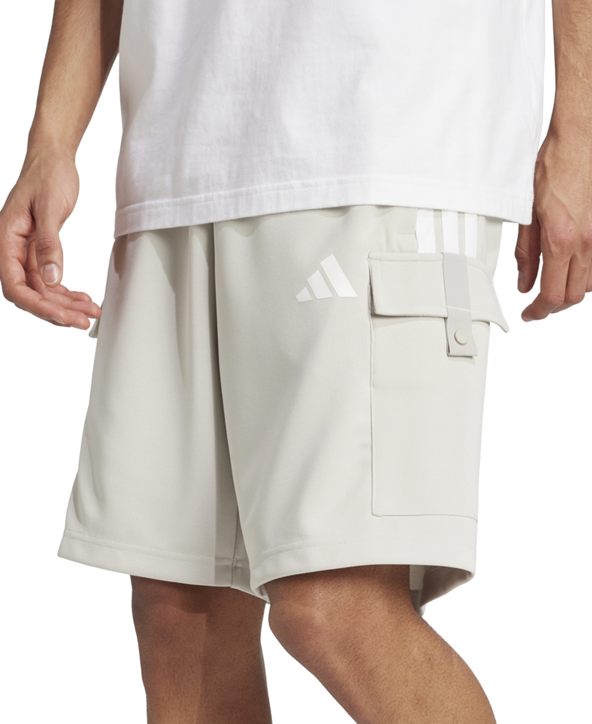 Adidas Originals Men's Three-stripes Tiro 9" Cargo Shorts In Wonalu,whi