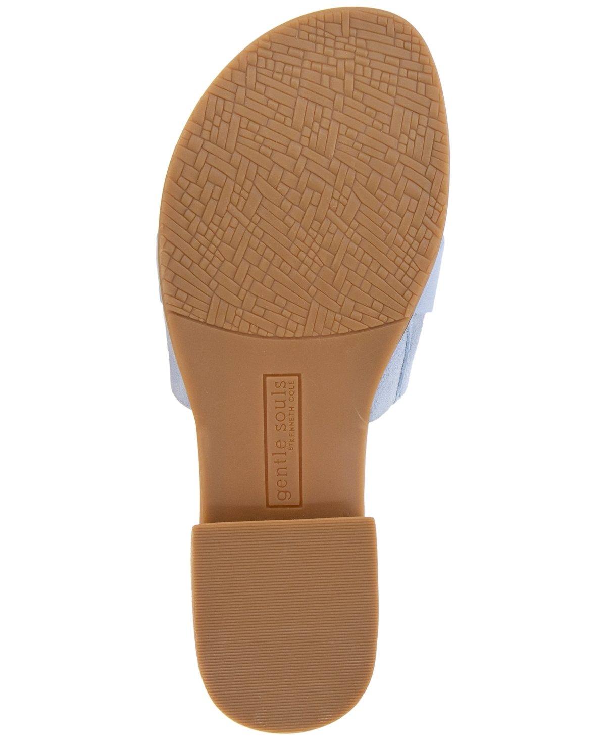 Shop Gentle Souls Women's Hudson Mixed-media Flat Sandals In Light Blue Suede