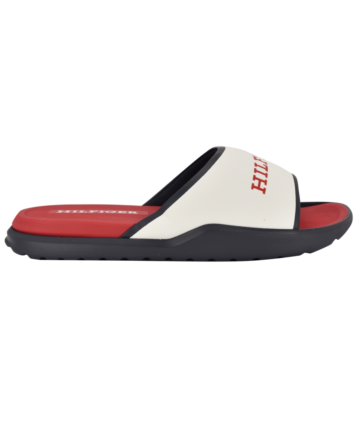 Tommy Hilfiger Men's Marson Fashion Slides In White,navy Multi