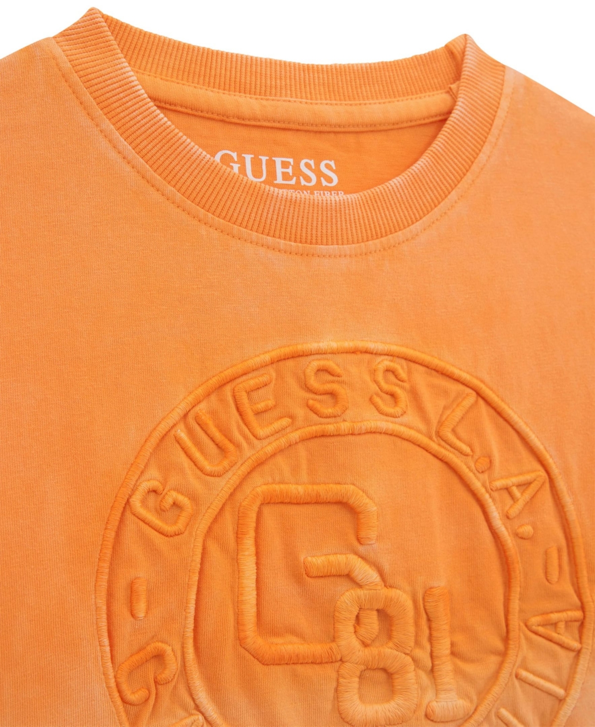 Guess Big Boys Dip Dye Short Sleeve T-shirt In Orange