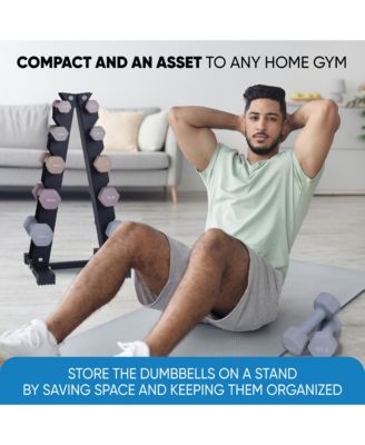 Earthtone Dumbbell Kit With Stand