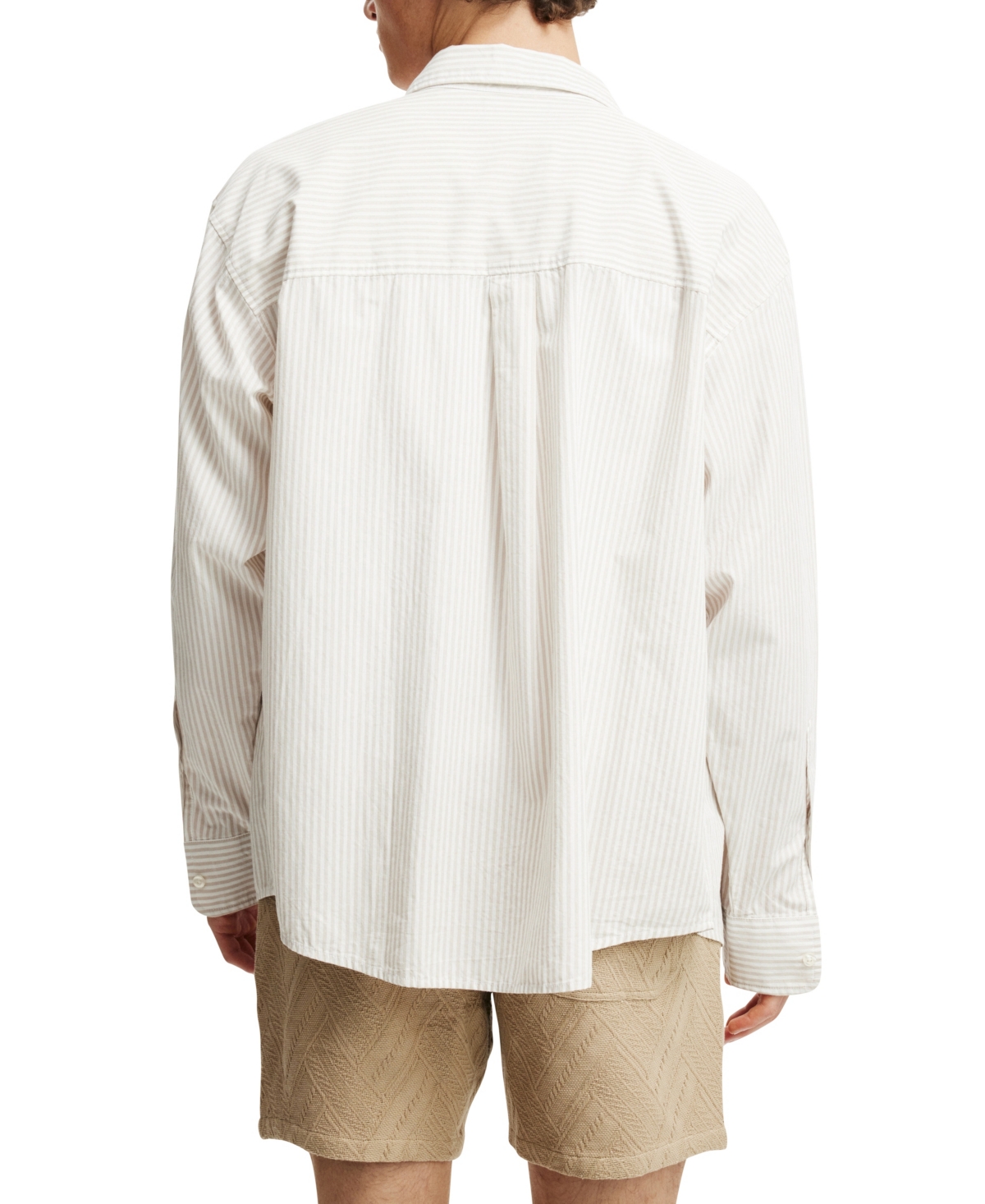 Shop Cotton On Men's Elevated Easy Short In Taupe Herringbone