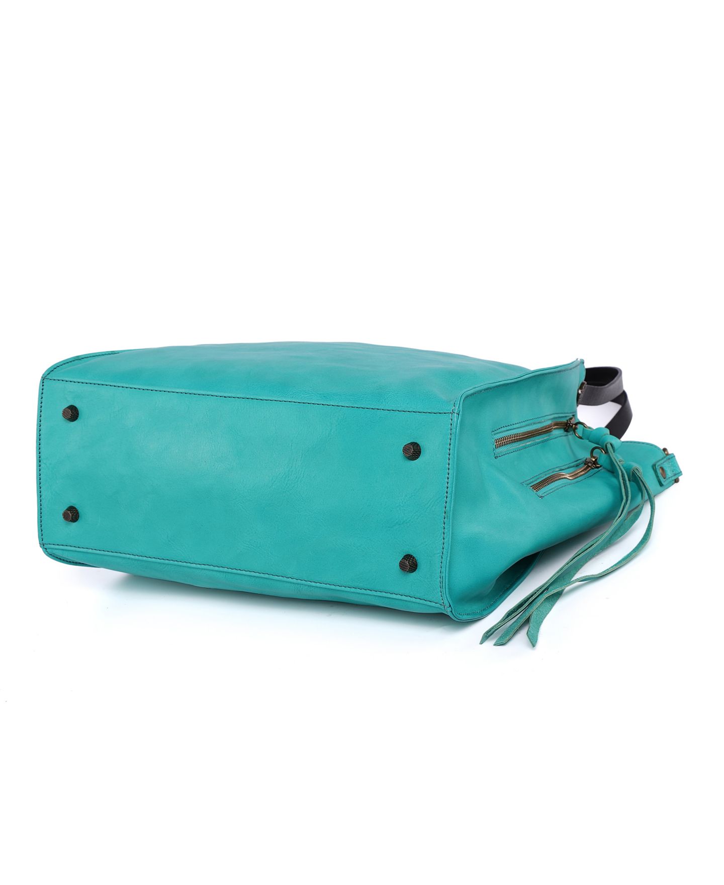 Женская сумка OLD TREND Daisy Large Leather Crossbody, цвет: Аквамариновый — фото 8