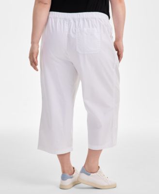 Plus Size Pull-On Cropped Pants, Exclusively at Macy's